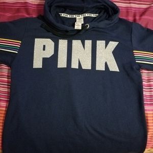 VS PINK hoodie w/ glitter logo NWT